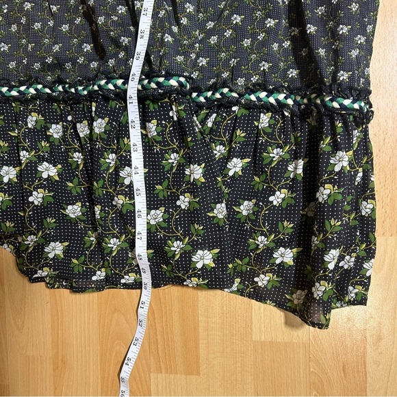 Anthropologie Karoline Tiered Maxi Dress Long Sleeve Ditsy Floral size 14 Boho - Picture 16 of 16